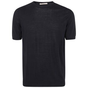NUUR Men's Crew Neck Knit T-Shirt Men BLACK Sweaters & Cardigans